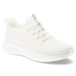 Sneakersy męskie Big Star, cholewka z materiału tekstylnego o oddychającej strukturze elastyczne sznurowanie na płaskiej podeszwie, białe, UU174004. Białe półbuty na co dzień męskie Big Star, biznesowe, bez zapięcia. Za 179.00 zł.