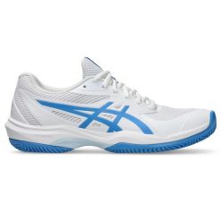 Damskie buty do tenisa Asics Game FF Clay/OC. Białe obuwie sportowe damskie Asics, bez wzorów, z materiału, tenisowe. Za 469.99 zł.