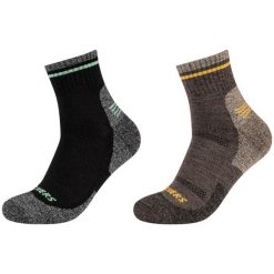 Skarpetki sportowe dla dorosłych 2PPK Men Trail Wool Quarter Socks. Szare legginsy sportowe męskie Skechers, bez wzorów. Za 79.99 zł.