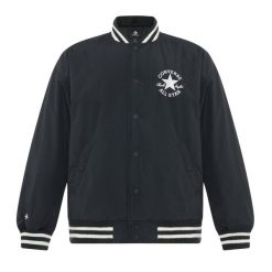 Kurtka męska Converse Varsity Graphic Bomber. Czarne kurtki męskie Converse, m, bez wzorów, bez kaptura. Za 529.99 zł.
