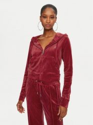 Juicy Couture Bluza Madison JCWA122001 Czerwony Slim Fit. Czerwone bluzy damskie Juicy Couture, xxs, bez wzorów, z syntetyku, bez kaptura. Za 346.99 zł.
