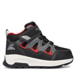Sneakersy Skechers. Czarne trampki i tenisówki chłopięce Skechers, bez wzorów, bez zapięcia. Za 269.99 zł.