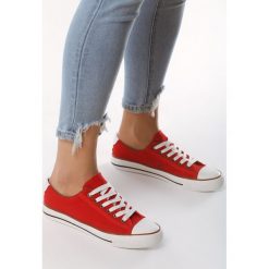 Czerwone Trampki Attain. Czerwone trampki i tenisówki damskie Born2be, bez wzorów, przed kostkę, bez zapięcia. Za 49.99 zł.
