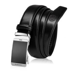 Skórzany pasek męski BETLEWSKI czarny C30-GL CZARNY 100. Czarne paski damskie bez wzorów, ze skóry. Za 99.00 zł.