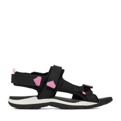 Sandały Roxy. Czarne sandały dziewczęce Roxy, bez zapięcia. Za 129.99 zł.