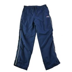 Second life - Fila spodnie dresowe męskie vintage Y2K - Stan bardzo dobry. Niebieskie spodnie sportowe męskie Fila, l, bez wzorów, z dresówki, do biegania. Za 106.46 zł.