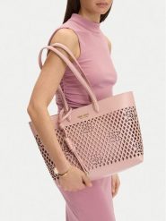 Nine West Torebka CEO-Bleeker Petal-LDA8699A Różowy. Czerwone torebki do ręki damskie Nine West, bez wzorów, ze skóry, bez dodatków. Za 269.99 zł.