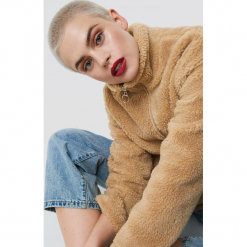 Trendyol Kurtka Kaban Teddy - Beige. Brązowe kurtki damskie Trendyol. Za 222.95 zł.