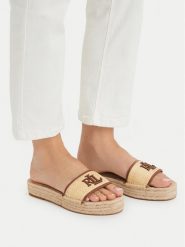 LAUREN RALPH LAUREN Klapki 802P06398003 Beżowy. Brązowe espadryle damskie Lauren Ralph Lauren, bez wzorów, z syntetyku, bez obcasa, bez zapięcia. Za 426.99 zł.
