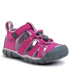 Sandały Keen. Czerwone sandały dziewczęce Keen, bez zapięcia. Za 199.99 zł.