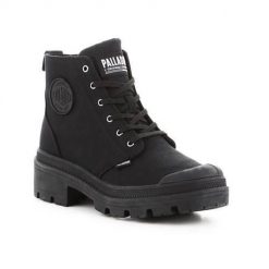 Buty do chodzenia unisex Palladium Pallabase Twill. Czarne obuwie sportowe damskie Palladium, bez wzorów, z gumy, trekkingowe. Za 581.00 zł.