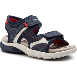 Sandały GEOX - J S.Flexyper B. A J929DA 01410 C0735 M Navy/Red. Niebieskie sandały chłopięce Geox, z materiału, bez zapięcia. W wyprzedaży za 169.00 zł.