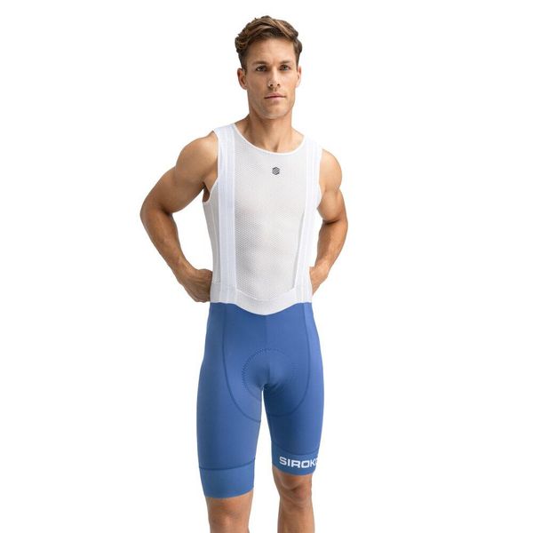 Spodenki rowerowe z szelkami męskie BX Umbrail. Niebieskie buty sportowe męskie SIROKO, m, bez wzorów, z elastanu. Za 296.00 zł.