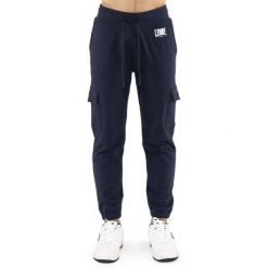 Spodnie dresowe oddychający oddychający z bawełna z elastyczny pas na co dzień. Niebieskie buty sportowe męskie LEONE 1947 APPAREL, z bawełny, bez zapięcia, na fitness i siłownię. W wyprzedaży za 136.83 zł.