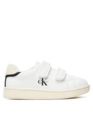 Calvin Klein Sneakersy Low Cut Velcro Sneaker V1X9-83440-1355 M Biały. Białe buty sportowe dziewczęce Calvin Klein, bez wzorów, ze skóry, bez zapięcia. Za 289.99 zł.
