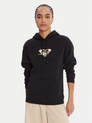 Roxy Bluza ERJFT05028 Czarny Regular Fit. Czarne bluzy damskie Roxy, l, bez wzorów, z bawełny, bez kaptura. Za 209.99 zł.
