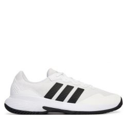 Buty do tenisa adidas. Białe buty sportowe męskie Adidas, bez zapięcia, tenisowe. Za 299.99 zł.