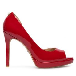 Szpilki Nine West. Czerwone szpilki damskie Nine West, bez wzorów, bez obcasa, bez zapięcia. Za 219.99 zł.
