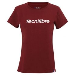 Damski bawełniany T-shirt Tecnifibre Team. Białe t-shirty damskie TECNIFIBRE, bez wzorów, z bawełny, sportowe, bez kołnierzyka. W wyprzedaży za 99.00 zł.