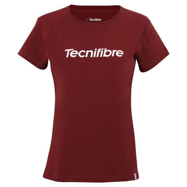 Damski bawełniany T-shirt Tecnifibre Team. Białe t-shirty damskie TECNIFIBRE, bez wzorów, z bawełny, sportowe, bez kołnierzyka. W wyprzedaży za 99.00 zł.