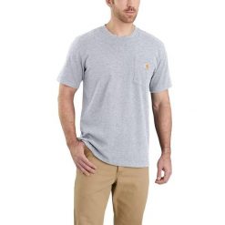 Koszulka sportowa męska T-shirt Carhartt Heavyweight Pocket K87. Brązowe koszulki sportowe męskie Carhartt, m, bez wzorów, sportowe, bez kołnierzyka. Za 97.99 zł.
