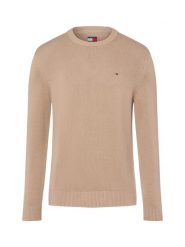 Tommy Jeans Męski sweter Mężczyźni Bawełna beżowy jednolity, S. Brązowe swetry przez głowę męskie Tommy Jeans, m, bez wzorów, z bawełny, bez kołnierzyka. Za 389.95 zł.