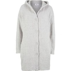 Długi sweter rozpinany z puszystej przędzy bonprix jasnoszary melanż. Kardigany damskie marki bonprix. Za 109.99 zł.