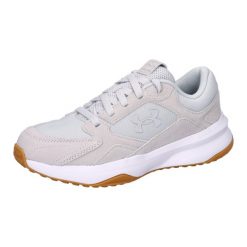 Under Armour W Edge Suede - damskie buty sportowe. Białe obuwie sportowe damskie Under Armour, bez wzorów, z gumy. Za 353.15 zł.