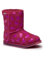 EMU Australia Śniegowce Rainbow Unicorn Brumby K12373 Różowy. Czerwone buty zimowe dziewczęce Emu Australia, bez wzorów, ze skóry, bez zapięcia. Za 469.00 zł.