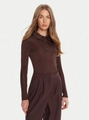 HUGO Bluzka Darosevil 50543100 Brązowy Regular Fit. Brązowe bluzki damskie Hugo, l, bez wzorów, z wiskozy, bez kołnierzyka, bez ramiączek. Za 399.99 zł.