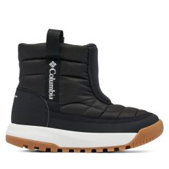 Śniegowce Columbia. Czarne buty zimowe chłopięce Columbia, bez wzorów, bez zapięcia. Za 279.99 zł.