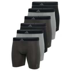 Bokserki Active Micro Flex Eco 6 pak. Szare bokserki męskie Adidas, l, bez wzorów, z elastanu. Za 358.00 zł.
