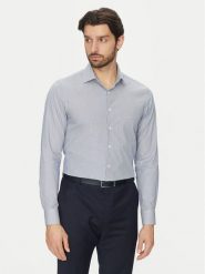 Michael Kors Koszula MK0DS01293 Niebieski Slim Fit. Niebieskie koszule męskie Michael Kors, m, bez wzorów, z bawełny, biznesowe, bez kołnierzyka, bez ramiączek. Za 269.99 zł.