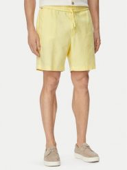 Tommy Hilfiger Szorty materiałowe Dover MW0MW44353 Żółty jasny Regular Fit. Żółte szorty męskie Tommy Hilfiger, m, bez wzorów, ze lnu. Za 409.99 zł.