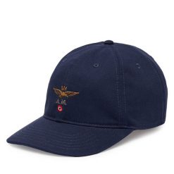 Czapka z daszkiem Aeronautica Militare. Niebieskie czapki i kapelusze męskie Aeronautica Militare, bez wzorów. Za 179.99 zł.