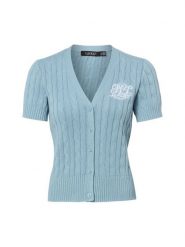 Lauren Ralph Lauren Kardigan Kobiety Bawełna niebieski, L. Niebieskie kardigany damskie Lauren Ralph Lauren, l, bez wzorów, z bawełny. Za 599.95 zł.