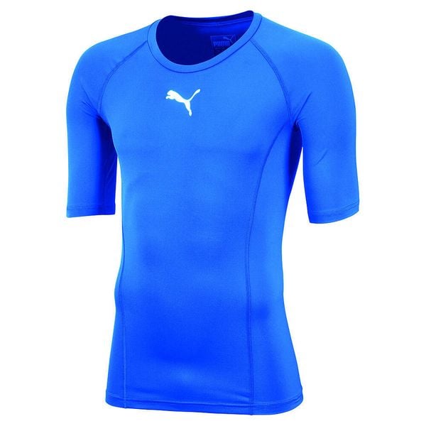Koszulka męska Puma LIGA Baselayer SS. Białe koszulki sportowe męskie Puma, m, bez wzorów, bez kołnierzyka, bez ramiączek, do piłki nożnej. Za 119.00 zł.