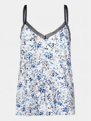 Tommy Hilfiger Koszulka piżamowa UW0UW05193 Niebieski Regular Fit. Niebieskie koszule nocne damskie Tommy Hilfiger, m, bez wzorów, bez ramiączek. Za 149.99 zł.