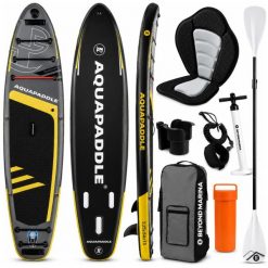 Deska SUP z siedziskiem AquaPaddle 335x84x15 cm wiosło pompka zestaw plecak. Torby i plecaki dziecięce NICEBIKE, duże. Za 999.00 zł.