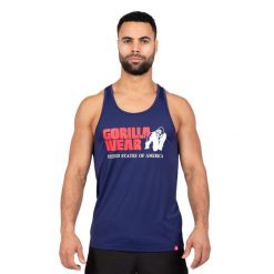 Tank top Gorilla Wear Classic. Niebieskie t-shirty męskie GORILLA WEAR, bez wzorów, sportowe, bez kołnierzyka. Za 178.00 zł.