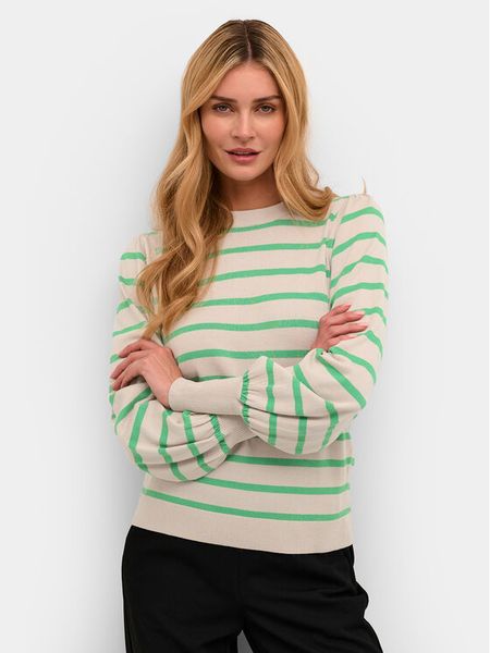 Kaffe Sweter Kamala 10506891 Zielony Regular Fit. Zielone swetry damskie Kaffe, s, bez wzorów, z wiskozy, bez kołnierzyka, bez ramiączek, bez kaptura. Za 93.99 zł.
