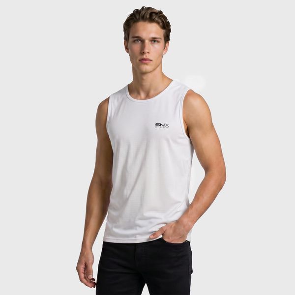 Tank top SNX Performance Rip Stop. Białe t-shirty męskie Aulp, m, bez wzorów, z dzianiny, klasyczne, bez kołnierzyka. Za 49.99 zł.