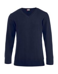 Clique sweter z dekoltem V Aston 100% bawełny wykończenie silikonowe – dark navy. Niebieskie swetry przez głowę męskie CLIQUE, l, bez wzorów, z bawełny, bez kołnierzyka. Za 233.61 zł.