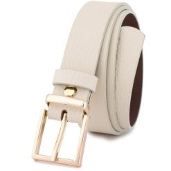 Pasek skórzany BELTIMORE r.105-120 cm O09 beżowy. Brązowe paski damskie bez wzorów. Za 54.90 zł.