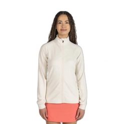 Damska bluza dresowa zapinana na zamek Rossignol. Białe bluzy damskie Rossignol, l, bez wzorów, z dresówki, bez kaptura. Za 429.55 zł.