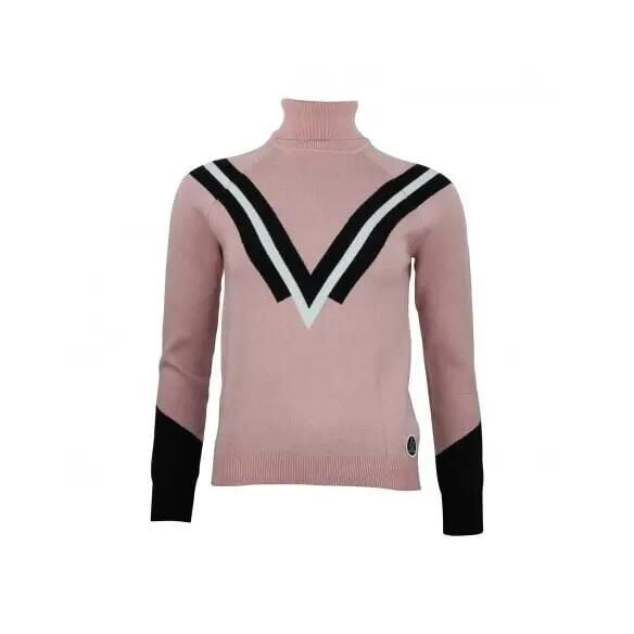 Damski sweter z golfem Peak Mountain Adonie. Czerwone swetry damskie Peak Mountain, m, bez wzorów, z nylonu, klasyczne, bez kołnierzyka, bez ramiączek, długie, bez kaptura. Za 235.00 zł.