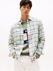 Tommy Jeans koszula casual Mężczyźni Regular Fit Bawełna zielony|szary|biały, M. Białe koszule męskie Tommy Jeans, m, bez wzorów, z bawełny, casualowe, bez kołnierzyka, bez ramiączek. Za 279.95 zł.
