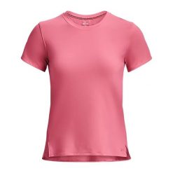 Koszulka do biegania Under Armour Iso-Chill Laser. Czerwone t-shirty damskie Under Armour, l, bez wzorów, sportowe, bez kołnierzyka. Za 139.99 zł.