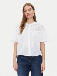 Gap Koszula 728755-01 Biały Regular Fit. Białe bluzki damskie GAP, xs, bez wzorów, z bawełny, bez kołnierzyka, bez ramiączek. Za 139.99 zł.