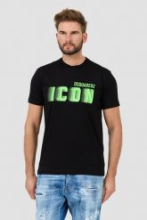 DSQUARED2 Czarny t-shirt Icon Blur Cool Fit Tee. Czarne t-shirty męskie Dsquared2, l, bez wzorów, bez kołnierzyka. W wyprzedaży za 699.99 zł.